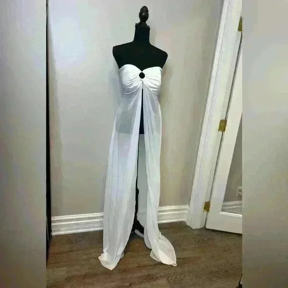 NWT White Beach/Bathing Suit Cover up - Picture 2 of 2